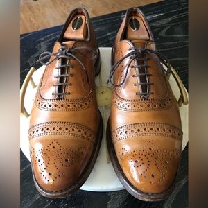 Allen Edmonds Men's Strand Walnut Cap Toe Oxford. Tan/light brown 10 D.